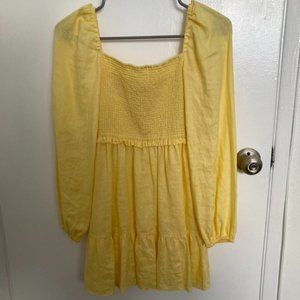 Wilfred New Tempest Linen Dress, Yellow